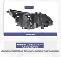 Ensemble de phares à projecteur Bi-LED pour BMW Série 5 E60 03-10 avec feux de jour et clignotants séquentiels