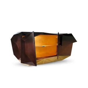 <span class=keywords><strong>Aparador</strong></span> de madera de lujo moderno con diseño de diamante verde Gabinete de sala de estar de alto brillo <span class=keywords><strong>para</strong></span> comedor Dormitorio Uso en el pasillo del hotel - Product Image 6