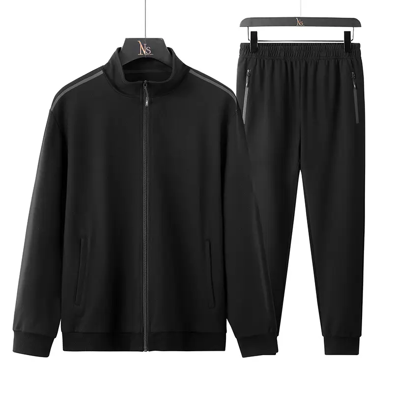 2021Autumn and Winter new exercise outfit Men's cardigan top coat men's casual two-piece suit men's long pants