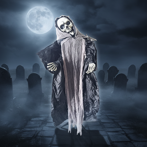 Esqueleto Animado <span class=keywords><strong>de</strong></span> Halloween <span class=keywords><strong>de</strong></span> 5.5 Pies, con Sonido, Ojos LED, Movimiento y Voz, Funciona con Batería, Seguro para Interiores - Product Image 2