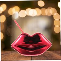 Gobelet fantaisie en forme de lèvres de 20 oz avec couvercle et paille, en plastique PP, anti-fuite, réutilisable, qualité alimentaire, sans BPA, pour fêtes, design glamour
