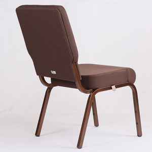 Chaise de conférence, d'église, d'hôtel, d'auditorium, de pupitre, avec porte-livres, en fer à revêtement en poudre, à emboîtement, pour usage commercial, vente en gros d'usine, à prix abordable - Product Image 2