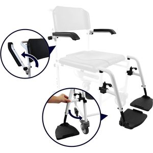 Alquiler Mensual - Silla de Ducha con Ruedas Negra KMINA - Product Image 5