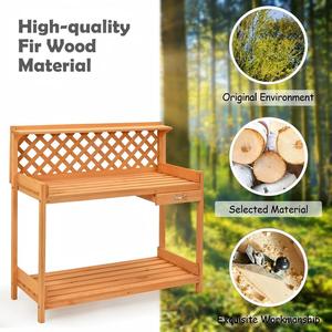 <span class=keywords><strong>Banc</strong></span> de jardinage <span class=keywords><strong>en</strong></span> <span class=keywords><strong>bois</strong></span> d'extérieur, table de travail pour la plantation dans le jardin, la cour ou la terrasse - Product Image 5