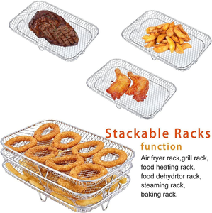 Hot Sell Stainless Steel Cooling Rack Grid Baking Rack Cooking Roasting Grilling Drying <b>Toaster</b> Oven Rack Roasting Rack - Product Image 3