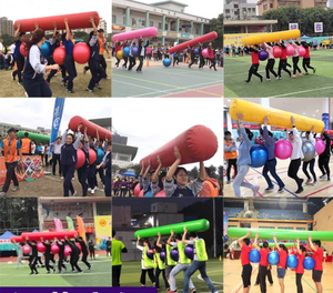 <span class=keywords><strong>Team</strong></span> <span class=keywords><strong>Building</strong></span> Activities Running Challenge Inflatable Tubes e Balls Knockout Game para escola/empresa - Product Image 2