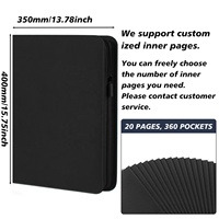 Carpeta de 9 Bolsillos para Tarjetas Coleccionables, Almacena 360 Tarjetas de 3x4 Pulgadas, Álbum de Almacenamiento de Doble Cara para Tarjetas Deportivas PKM TCG