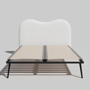 <span class=keywords><strong>Sommier</strong></span> de lit modulaire en métal avec tête de lit, lit plateforme 3-en-1 personnalisable, lit en fer antirouille pour projets hôteliers et e-commerce. - Product Image 4