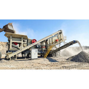 Trituradora de rocas para minería, trituradora de mandíbulas móvil con criba vibratoria - Product Image 1