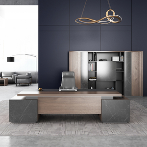 Escritorio de Oficina en Forma de L/R Extensible y Personalizable de Diseño Moderno, Gabinete de Almacenamiento, Escritorio Ejecutivo de Madera para CEO/<span class=keywords><strong>Director</strong></span>/Gerente - Product Image 2
