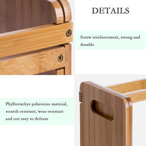 Supporto per libri da <span class=keywords><strong>tavolo</strong></span> in bambù espandibile e regolabile con supporto per libri da <span class=keywords><strong>tavolo</strong></span> in bambù e ripiano per scaffali per Organizer. - Product Image 6
