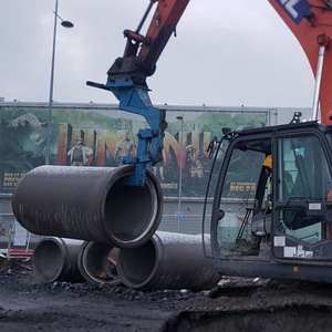 Concrete Pipe <b>Clamp</b> Attachment For Excavator Rotating Hydraulic Pipe Handler 600mm Diameter Construction Machinery Part - Product Image 2