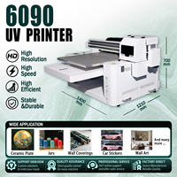 Imprimante UV à plat 6060 CMYK avec encre blanche, séchage UV LED pour plateaux et caisses en plastique, conception personnalisée, impression directe sur PP PVC