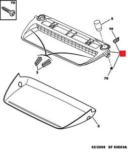 Convient pour Peugeot <span class=keywords><strong>307</strong></span> (modèles 2008-2013) trois-boîte T63 troisième <span class=keywords><strong>feu</strong></span> <span class=keywords><strong>stop</strong></span> haut-monté <span class=keywords><strong>feu</strong></span> <span class=keywords><strong>stop</strong></span> 6351KJ - Product Image 6
