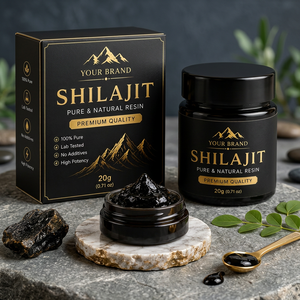 Private Label <b>Himalayan</b> <b>Shilajit</b> Resin 20g Pure Natural Mineral Extract Custom Brand Packaging Custom Brand <b>Himalayan</b> <b>Shilajit</b> - Product Image 1