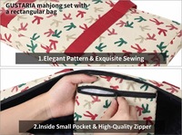 Sac de Mahjong en polyester, trois pièces, multifonctionnel, portable, grande capacité, pour le rangement en extérieur, les voyages et les jeux