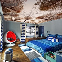 Faux plafond imprimé en PVC avec feuille d'automne avancée, impression numérique 3D, plafond extensible avec film décoratif en tissu