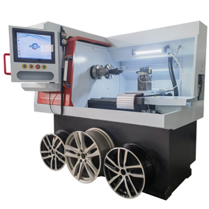 Gookitech Nhiệm Vụ Nặng Nề Duy Nhất <span class=keywords><strong>CNC</strong></span> Máy Tiện Bánh Xe Hợp Kim Kim Cương Cắt Độ Chính Xác Cao Tự Động Ngang Thiết Kế Đánh Bóng Các Tính năng - Product Image 4