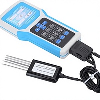 Testeur de sol 7 en 1 avec grand écran numérique pour la température, la conductivité, l'azote, les nutriments, les engrais pour plantes, testeur de sol portable