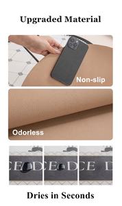 Nouveauté, tapis de bain personnalisé lavable en Nappa Grain PU, antidérapant, chat noir, style moderne, tapis de douche absorbant l'<span class=keywords><strong>eau</strong></span> pour hôtel et maison - Product Image 2