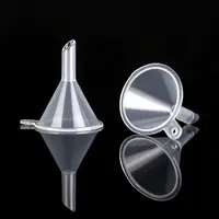 Ready to Ship Small Plastic Funnel Clear Plastic Mini Funnels for Science Lab Bottle Filling Liquid Essential Oils Perfume