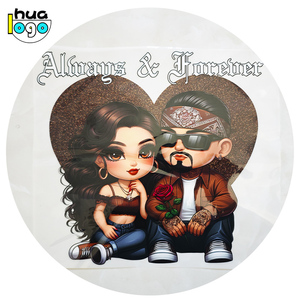 Huaga Truyền Nhiệt Thiết Kế Rõ Ràng Phim Logo Tùy Chỉnh Của Cha Ngày Mama Màn Hình In In DTF Truyền Nhiệt Cho T-Shirts - Product Image 6