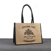 Logo personnalisé Eco Friendly fermeture éclair dames femmes Shopping toile de jute toile de jute sac fourre-tout en jute avec poignée poche en toile