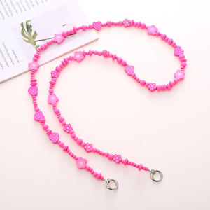 Adolescentes Mignon Coeur Étoile Ours Papillon <span class=keywords><strong>Arc</strong></span> Fleur Perlé Téléphone Sangle Titulaire Longes Long Sac À Bandoulière Chaîne Cadeaux - Product Image 3