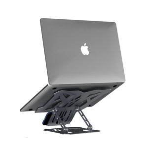Support pour ordinateur portable en acier carbone robuste, réglable, ergonomique, avec support pour téléphone portable pour le bureau - Product Image 4