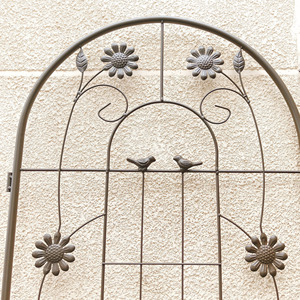 Treillis de jardin en métal 71 x 19,7, support de fleurs extérieur antirouille, support pour plantes grimpantes marron - Product Image 4