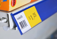 Supermarché Épicerie PVC Extrudé Prix Bande en Plastique Étagère Talker Porte-Étiquette Clip pour Billet pour Magasin