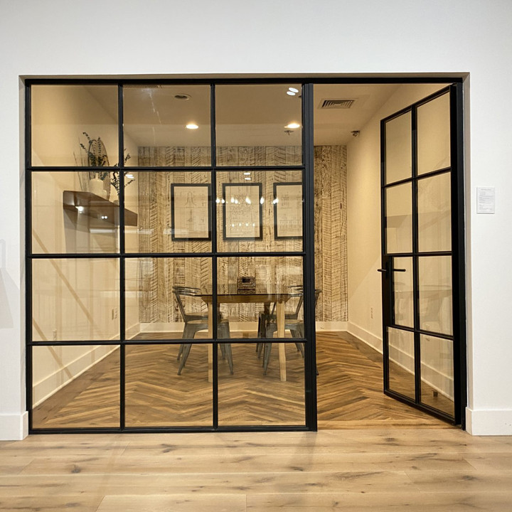 Interior Steel Glass Doors Double Glass