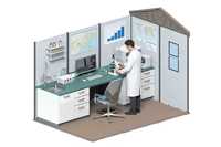 WooWild Abri de jardin moderne, portable, préfabriqué, modulaire, mobile, intelligent, étanche, en HDPE, alimenté à l'énergie solaire et écologique