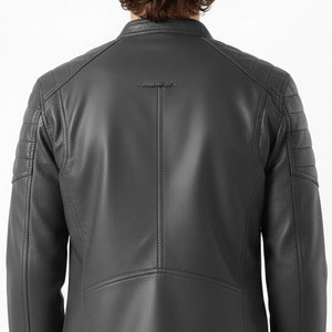 Chaqueta de Cuero para Hombre, Estilo Moderno, Cuello Alto, Ropa Urbana, Servicios OEM, Alta Calidad, Precios al por Mayor - Product Image 6