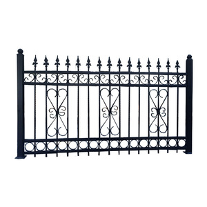 Maßgefertigter Hochwertiger Eisenzaun Garten-Außenbereich Spitzer Metallzaun Schwarz Verzinkter Stahl-Geländer - Product Image 6