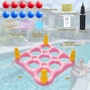 เกมส์เป่าลม 2-in-1 ติ๊กแท็กโทและเกมโยนห่วงพร้อมลูกบอลและห่วง - Product Image 6