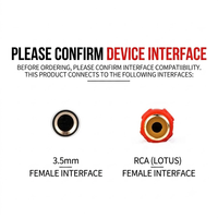 Câble audio blindé tressé en cuivre sans oxygène plaqué or 3,5 mm vers 2RCA mâle-mâle pour smartphone, tablette et système audio domestique