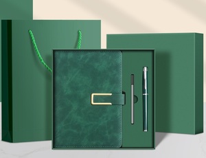 A5 Stationery With Leather Cover <b>Notebook</b> Journal and Pen Gift <b>Set</b> - Product Image 3