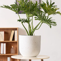 Grands pots et jardinières verticaux d'extérieur durables en fibre de verre et ciment, auto-arrosants, écologiques, pour la maison et le jardin, vente en gros