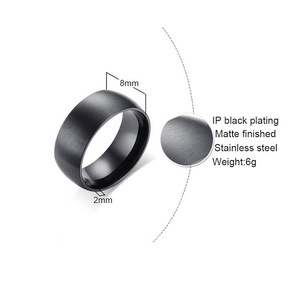Fashion <strong>Men</strong> Titanium <strong>Ring</strong> High Quality <strong>Black</strong> Titanium Wedding <strong>Rings</strong> for <strong>Men</strong> and Women - Product Image 6