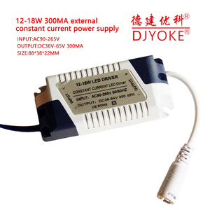 12-18 Wát DC 36-65V 300mA nhựa nhà ở Led điều khiển liên tục hiện tại nội bộ IC cho bóng đèn ánh sáng 03 <span class=keywords><strong>Series</strong></span> 18 wát LED cung cấp điện - Product Image 2