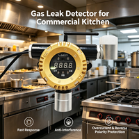 Détecteur de fuite de gaz pour cuisine commerciale CAATM GTYQ-CA228-D(N) – Alarme de capteur de gaz GPL, propane, méthane à haute sensibilité