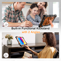IPad 7th 8th 9 için 10th nesil durumda 360 derece dönen darbeye çocuk silikon tablet iPad kılıfı 10.2 10.9 inç kılıf
