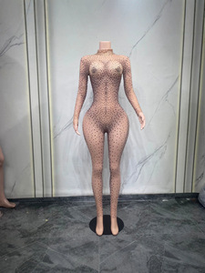 <span class=keywords><strong>Tenue</strong></span> de danse <span class=keywords><strong>sexy</strong></span> pour femmes avec combinaison ornée de strass scintillants pour les spectacles en boîte de nuit, les spectacles sur scène, les fêtes et les vêtements de fitness - Product Image 3