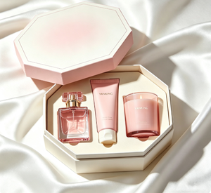 Pink Octagonal Luxury Gift <b>Box</b> <b>Set</b>, Scented Candle & Perfume Gift <b>Set</b>, Aromatherapy Spa Gift Kit - Product Image 4