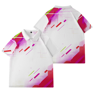 Camisa deportiva extragrande para hombre, personalizada, con botones, para trabajo, manga corta, golf, dardos, talla grande 7XL, resistente a las arrugas, de punto. - Product Image 3