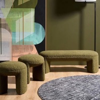 Mobilier moderne de salon tabouret à chaussures tabouret pour dressing banc long pouf banc d'extrémité pour chambre à coucher