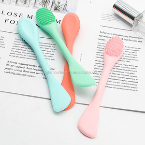 Đa chức năng đôi bên mềm Silicone Scrubber mặt nạ Applicator Lip chà bàn chải dễ dàng để làm sạch khuôn mặt Exfoliator công cụ làm sạch - Product Image 2