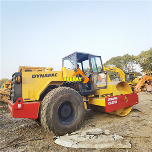 Rodillo compactador vibratorio de tambor liso Dynapac CA30D CA301D CA25D CA301 usado de 12 toneladas para construcción, componente principal del motor - Product Image 1