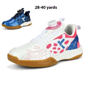 Nuovi ragazzi ragazze ping-pong Badminton <span class=keywords><strong>pallavolo</strong></span> <span class=keywords><strong>scarpe</strong></span> sportive con pulsante rotante antiscivolo fodera in rete in gomma <span class=keywords><strong>per</strong></span> allenamento - Product Image 2